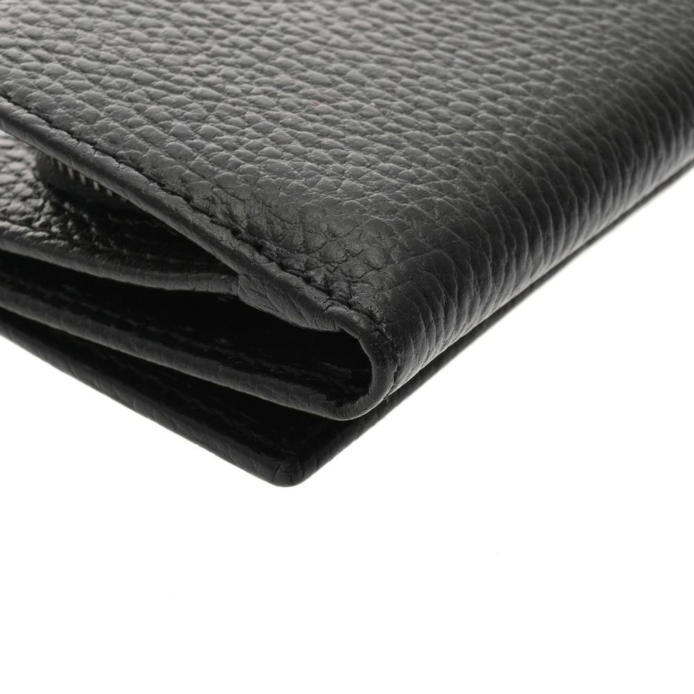 Gucci Leather Tri Black fold Wallet Marmont GG - Picture 6 of 8